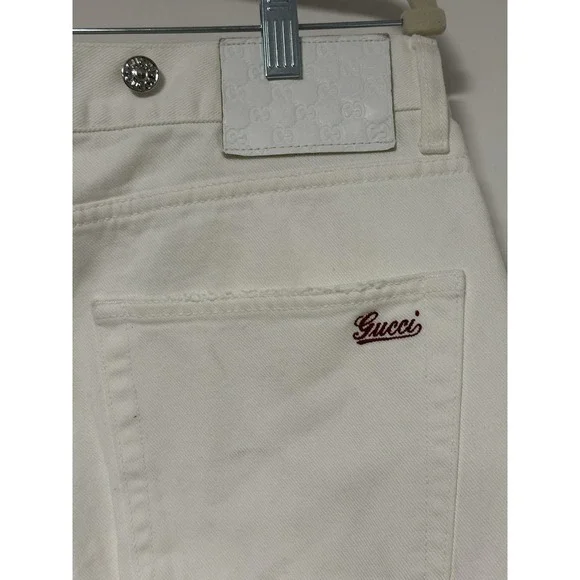 Gucci, Mens Straight Leg Jeans, White, Size 52 - Picture 5 of 10